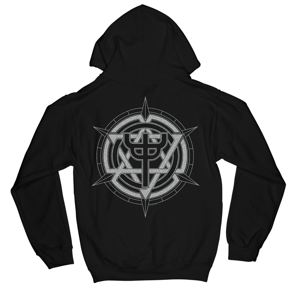 Invincible Shield Silver Metallic Zip Hoodie – Judas Priest Store