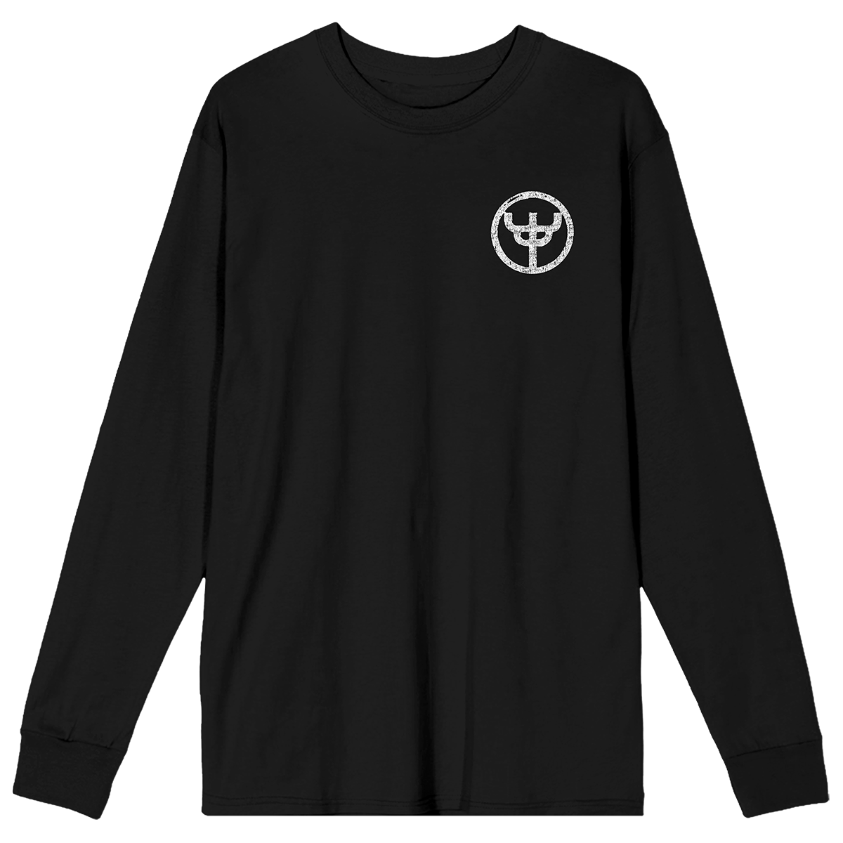 A classic black cotton long sleeve tee with artwork inspired by the Angel of Retribution album cover on the front and back, from Judas Priest.